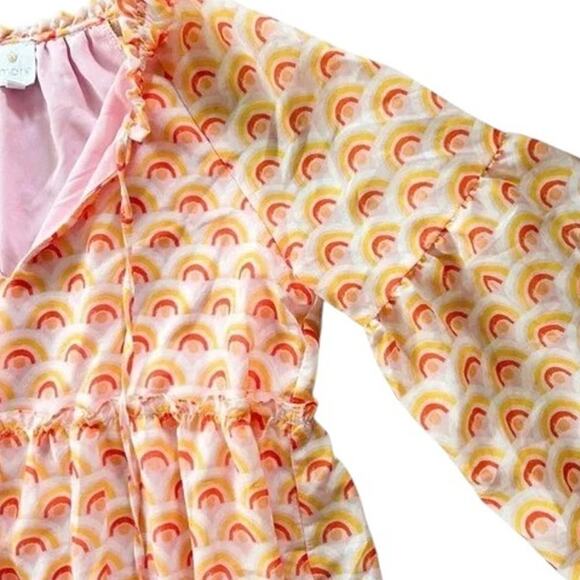 J. Marie The Summer  Orange Tiered  Dress Size Medium - Picture 6 of 9